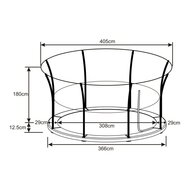 Denver Trampoline 12ft - Inground - Groen