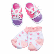 New Born Baby Sokken &amp; Paars-Roze Schoentjes