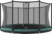 BERG trampoline Favorit InGround 430 Groen + Safety Net Comfort
