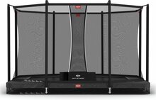 BERG trampoline Ultim Rechthoek Favorit InGround 330X220 Grijs + Safety Net Comfort