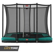 BERG Ultim Rechthoek Favorit InGround 280X190 Green + Safety Net Comfort