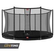 BERG trampoline Favorit InGround 430 Zwart+ Safety Net Comfort