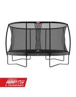 BERG trampoline Grand Ovaal Champion Regular 520X350 Grijs + Safety Net DLX XL