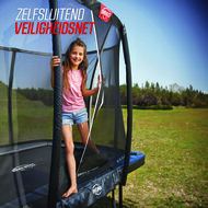 BERG trampoline Grand Ovaal Champion Regular 520X350 Grijs + Safety Net DLX XL