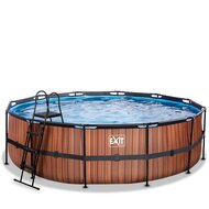 Zwembad Exit Frame Pool Afmeting 488X122Cm (12V Zandfilter) Timber Style