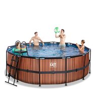 Zwembad Exit Frame Pool Afmeting 427X122Cm (12V Cartridge Filter) Timber Style