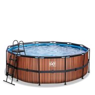 Zwembad Exit Frame Pool Afmeting 427X122Cm (12V Zandfilter) Timber Style