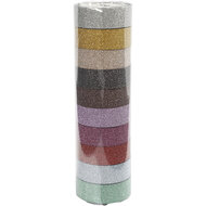 Glitter Tape Kleur,10st.