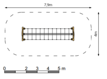 Robinia touwbrug voor openbaar gebruik 500cm
