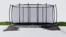Avyna Trampoline FlatLevel 520x305 (352) met net | HD Plus