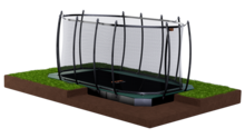 Avyna Trampoline FlatLevel 520x305 (352) met net | Groen