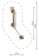 Robinia Speelstructuur voor openbaar gebruik 650cm x 270cm