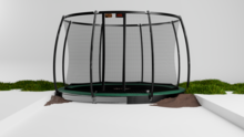 Avyna Trampoline FlatLevel &Oslash;365 met veiligheidsnet | Groen