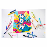STABILO Pen 68 MAX ARTY - Viltstift Met Dikke Beitelpuntetui, 12 Kleuren