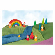 Goki Houten Bouwblokken Regenboog, 5dlg.