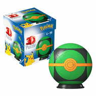3D Puzzelbal Pok&eacute;mon Pok&eacute;bal Groen, 54st.