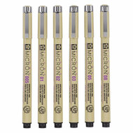Sakura Pigma Micron Etui 6 Fineliners Zwart