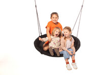 Nestschommel 100 cm diameter zwart - verstelbaar tot 250 cm hoogte