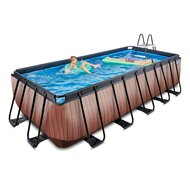 Zwembad Exit Frame Pool 5.4X2.5X1.22M (12V Cartridge Filter) Timber Style