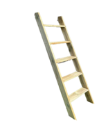Houten speelhuistrap 175 cm hoog met 5 treden, 55,5 cm breed
