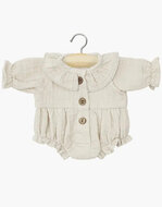 Minikane Gordis beige katoenen gaas Romper 34-37cm