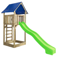 Houten Speeltoren Lisa met glijbaan - Appelgroen