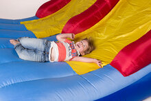 Springkussen Double Mega Slide Blauw/Geel (SK09) | Avyna