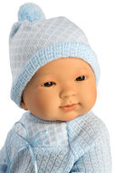 Babypop jongen 45 cm vinyl met kleding en speen - Llorens Tao