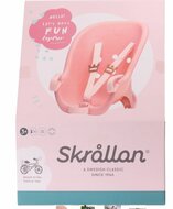 Skrallan fietsstoel voor poppen 35-45 cm, roze kunststof