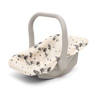 Poppenautozitje beige met luchtballonnen print (35-45cm poppen)
