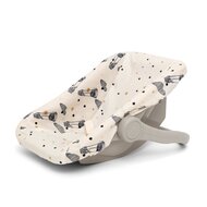 Poppenautozitje beige met luchtballonnen print (35-45cm poppen)