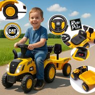 Looptractor Caterpillar Tractor met Aanhanger Geel 2in1