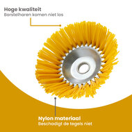 Nylon onkruidborstel 20cm voor bosmaaier en multitool (33cc+)