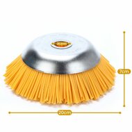 Nylon onkruidborstel 20cm voor bosmaaier en multitool (33cc+)