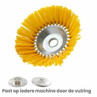 Nylon onkruidborstel 20cm voor bosmaaier en multitool (33cc+)