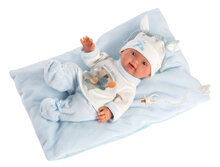 Llorens babypop Bebito jongen 26cm met kussen - vinyl badpop