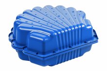 Schelp zandbak blauw met deksel - SwingKing voor zand en water