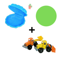 Zandbak Schelp Blauw + Androni shovel