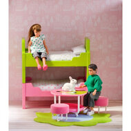 Lundby Smaland kinderkamer stapelbed met tafel en stoelen 1:18
