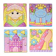Knutselset Moza&iuml;ek Prinses Maken, 4 platen