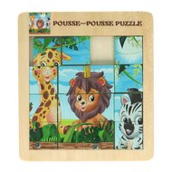 Houten Schuifpuzzel Wilde Dieren, 15st.