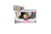 Set sjoelschijven groot, hol gedraaid - beukenhout