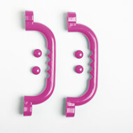 Kunststof handgrepen set roze
