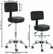 Tabouret Comfort zwart