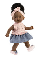 Llorens babypop Zoe 28cm met zachte knuffelstof en outfit