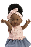 Llorens babypop Zoe 28cm met zachte knuffelstof en outfit