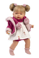 Llorens pop Joelle 38cm met winterjas en poppenjurkje