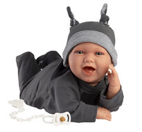 Llorens babypop Mimo 42cm met geluid, kleding en tasje