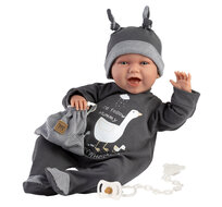 Llorens babypop Mimo 42cm met geluid, kleding en tasje