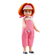 Paola Reina pop Maria 21 cm rood haar roze jumpsuit Mini-Amigas